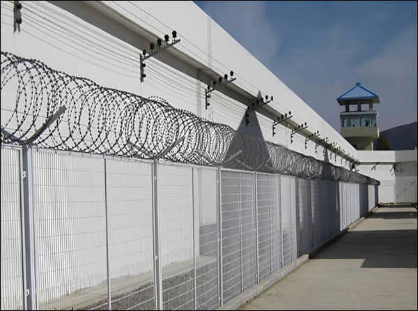 150 feet (approximately 46 meters) of 358 security fencing